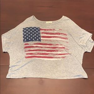 American Flag Crop Top